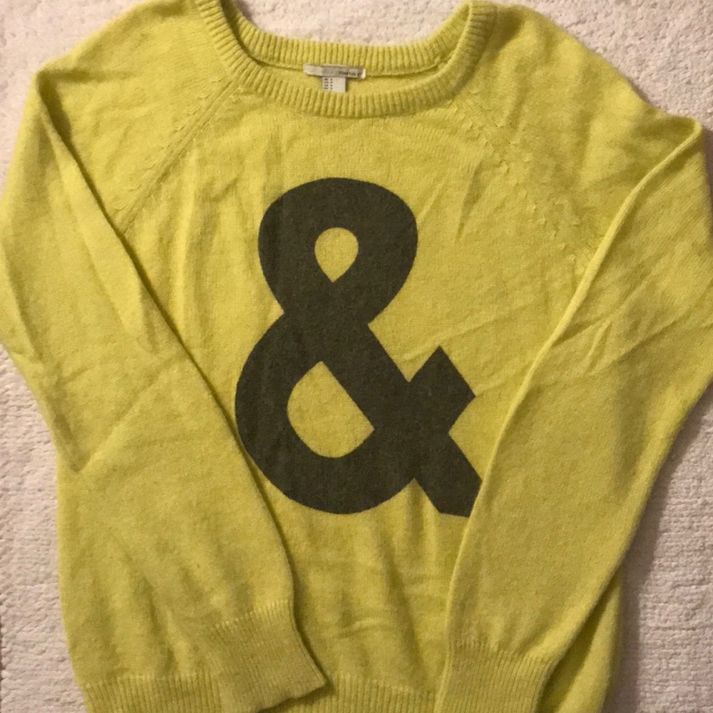 Yellow Forever 21 Ampersand sweater